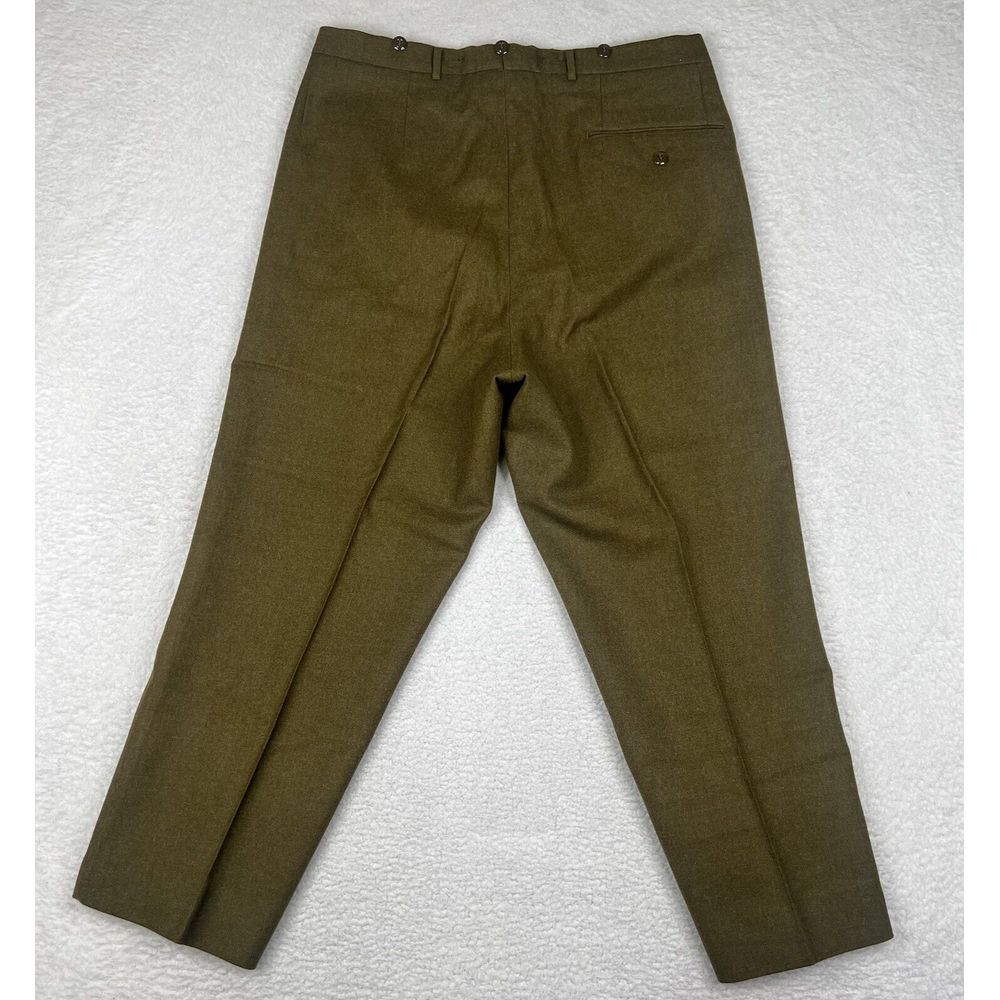 Vintage Military Pants Mens 39x27.5‎ Green Wool 1968 Trousers Australia Army - Picture 4 of 13